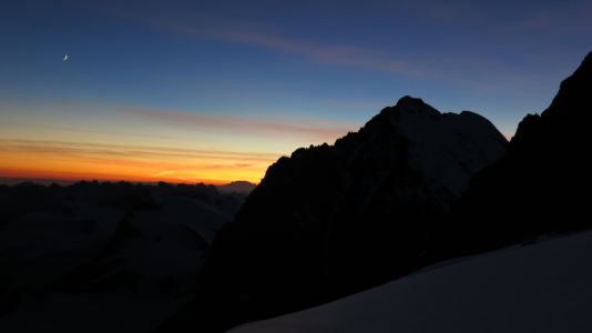 zachód słońca pod Piz Bernina